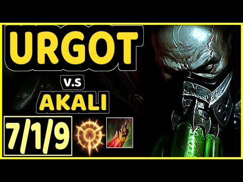MYLON (URGOT) vs AKALI - 7/1/9 KDA TOP GAMEPLAY - BR Ranked MASTER