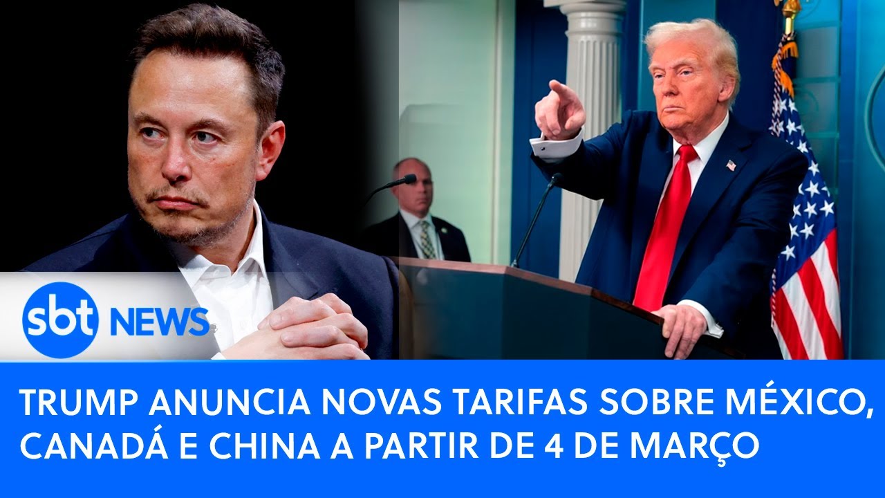 Trump anuncia novas tarifas sobre México, Canadá e China a partir de 4 de março | SBT News