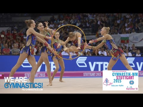 2015 Rhythmic Worlds, Stuttgart (GER) - Highlights 8, Group Apparatus Final, Clubs+Hoops