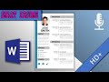 How To Create A Resume In Microsoft Word MS Word में रिज्यूमे कैसे ब