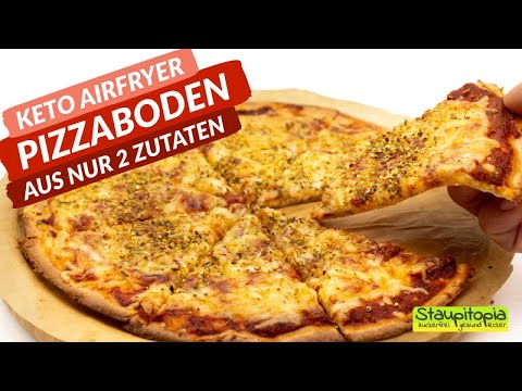 So kannst du einen leckeren Keto Pizzaboden aus nur 2 Zutaten im Cosori Airfryer selber machen 😋