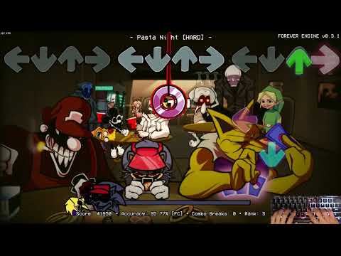 FNF Hypno's Lullaby V2 MX Lord X - Pasta Night (FC) (4k)