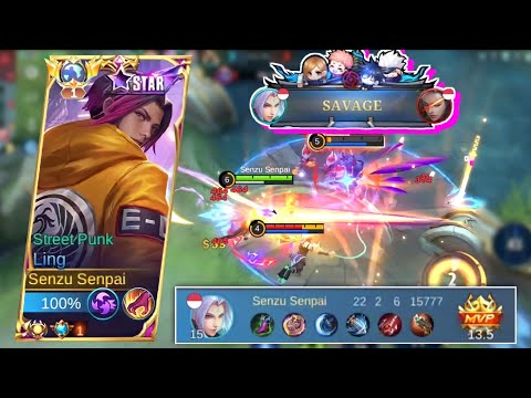 SAVAGE!! With 22 Kills | LING FASTHAND / AGGRESSIVE / ON POINT - Mobile Legends