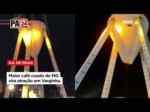 Vídeo: Maior café coado de MG vira atração em Varginha.