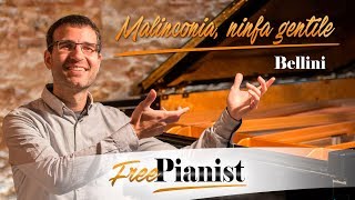 Malinconia, ninfa gentile - Slow tempo - KARAOKE /PIANO ACCOMPANIMENT - Bellini