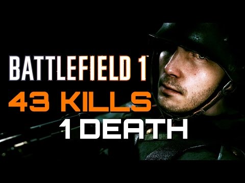 Battlefield 1: 43 Kills 1 Death - Elite Class Rampage (PS4 PRO Multiplayer Gameplay)