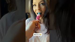 ice cream challenge #short #nobra #boobs #trending