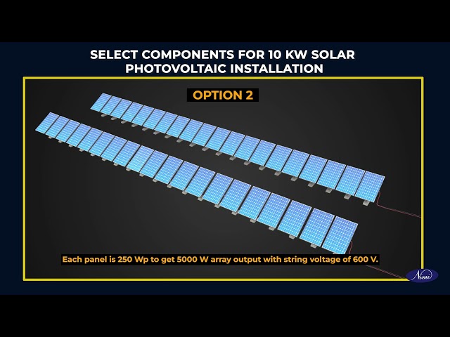prepare bill of material for a 10 kw solar photovoltaic installation