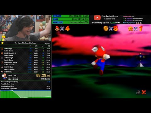 The Super Marihour Challenge in 58:26 by PixelPerfectRuns