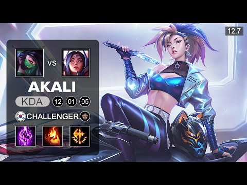 Akali vs Irelia Top - KR Challenger - Patch 12.7 Season 12