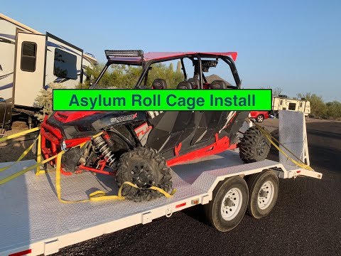 Polaris RZR XP4 Pro Armor Asylum roll cage and roof install