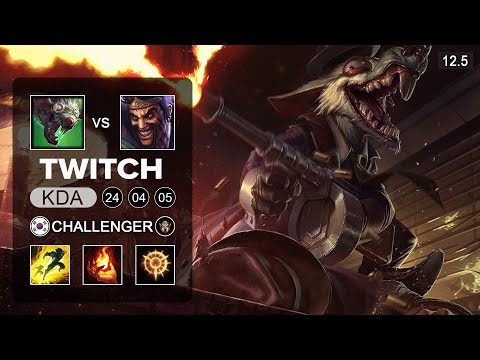 Twitch ADC vs Draven - KR Challenger - Season 12 Patch 12.5