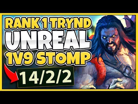 #1 TRYNDAMERE WORLD BEST SEASON 10 1V9 BUILD (ALWAYS CARRY) - League of Legends