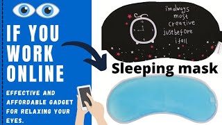 Unboxing and review of amazing sleeping eye mask with cooling gel || travelling eye mask🤓