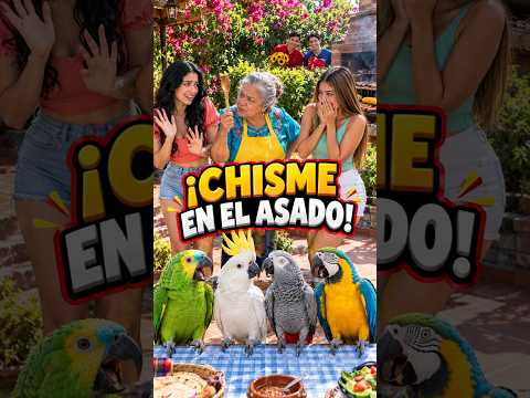 Estos 4 loros le contaron a la abuela en plena parrillada que sus dos nietas ya tienen novio