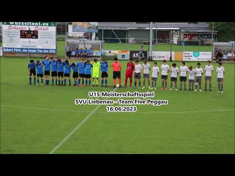 Szenen 1.Halbzeit U15 Meisterschaftsspiel, Gebiet Graz, SVU Liebenau-Team Five Peggau, 4:2, 16.06.23
