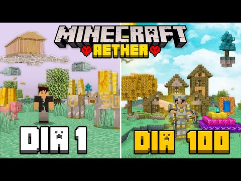 SOBREVIVI 100 DIAS no AETHER, NOVA DIMENSÃO do MINECRAFT HARDCORE - FILME