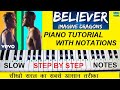 Believer - Imagine Dragons Piano Tutorial Step By Step With Notes