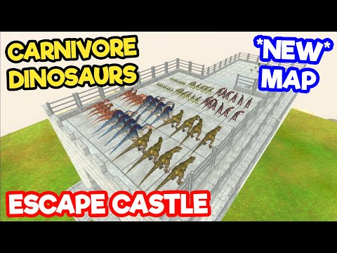 All Carnivore Dinosaurs Escape Castle Championship - Animal Revolt Battle Simulator