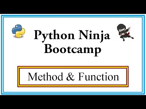 Python Ninja Bootcamp 22 Method And Function
