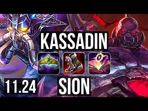 KASSADIN vs SION (MID) | 10/1/5, Legendary | KR Diamond | 11.24
