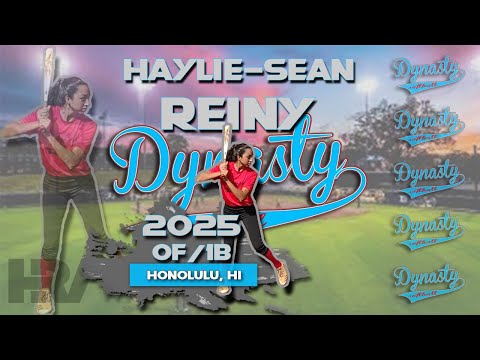2025 Haylie-Sean Reiny Outfield and First Base, Softball Skills Video - Dynasty Hawaii