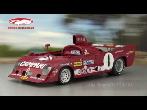 ck-modelcars-video: Alfa Romeo 33 TT 12 #1 Winner 1000KM Nürburgring 1975 Merzario AUTOart