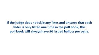 Poll Book Judge