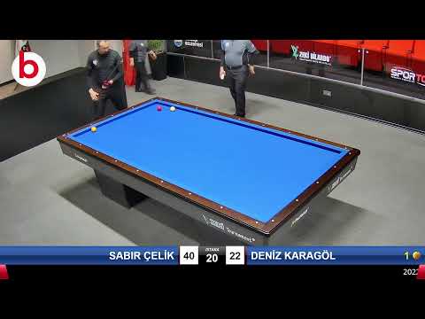 SABIR ÇELİK & DENİZ KARAGÖL Bilardo Maçı - 2022 ERKEKLER 1.ETAP-15.TUR