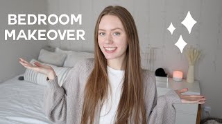 AESTHETIC bedroom makeover 2021! | neutral and minimal room decor, pinterest inspired