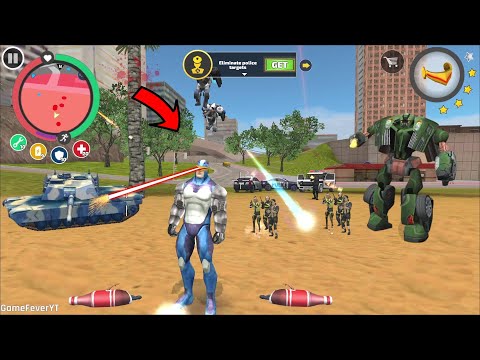 Rope Hero Vice Town - (Rope Hero with Iron Hand and eyes Laser) trinity ability rope hero vice town