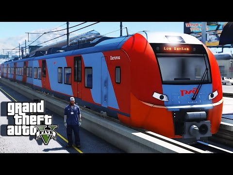 GTA 5 Train Simulator Mod! Driving Lastochka Train Mod!