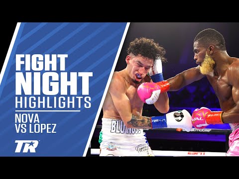 Abraham Nova & Adam Lopez Have Fire Fight, Nova Gets 2 Knockdowns, Decision Win | FIGHT HIGHLIGHTS