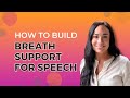 How To Build Breath Support For Speech Motor Speech Voice