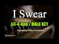 I Swear All 4 One John Michael Montgomery MALE KEY Karaoke Piano