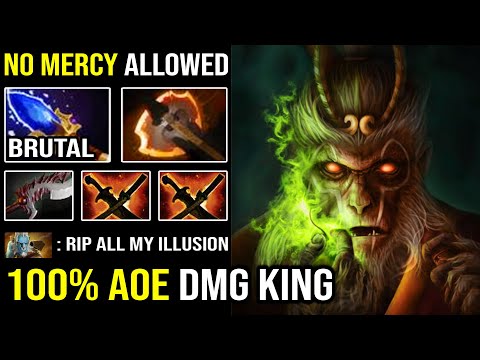 Brutal Full Physical Monkey King Nonstop Godlike | 100% EZ Counter PL with Aghanim + Fury DotA 2