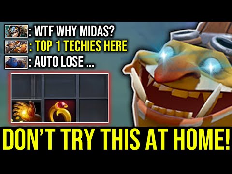 WTF FIRST ITEM MIDAS POS5 - TOP 1 TECHIES STRATEGY "Don't try this at home!"
