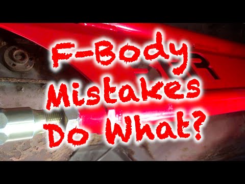 F-Body Mistakes! At our Shop Do What??? F Body Lower Control Relocation Brackets