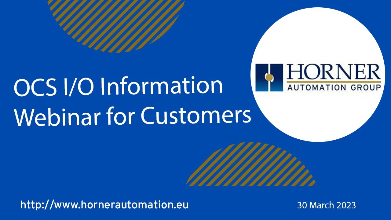 OCS I/O Information Webinar for Customers