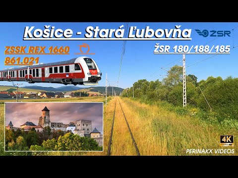 4K Cabview ► Košice - Stará Ľubovňa / ŽSR 188, 185 / REX1660 / 861.021 ► Vlak do Starej Ľubovne