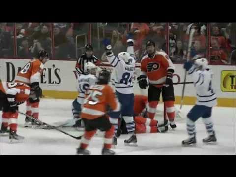 Grabovski 3-1 Goal - Maple Leafs vs. Flyers - Feb/25/2013