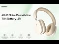 Накладные наушники Baseus Bowie H1 Cream White Noise-Cancellation Wireless (NGTW230202) 5