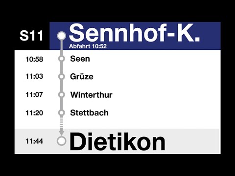 ZVV Ansagen - S11 Sennhof-Kyburg-Dietikon