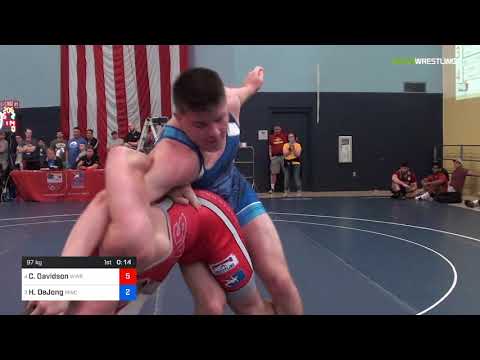 2018 FS WTT Challenge/UWW Juniors 97 Consi-Semis - Cale Davidson (WWRTC) Vs. Hunter DeJong (MWC).m