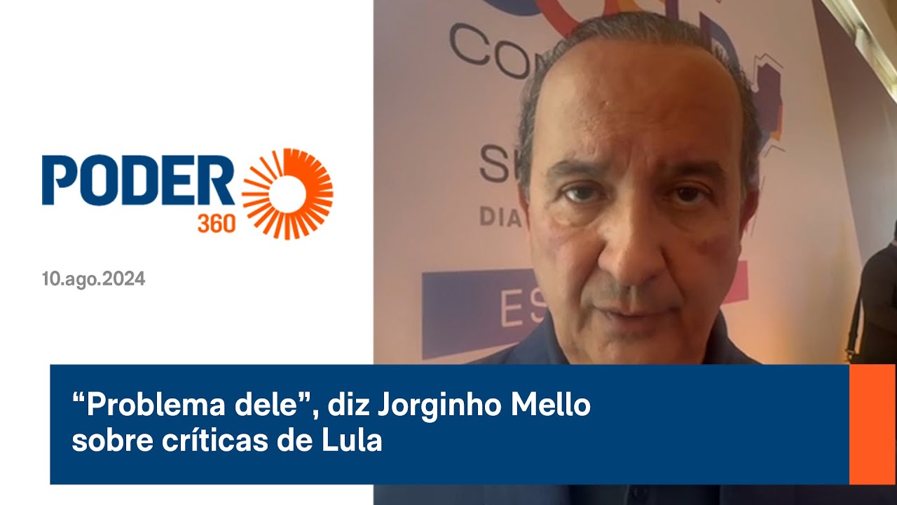 “Problema dele”, diz Jorginho Mello sobre críticas de Lula