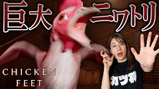 【絶叫あり】巨大ニワトリが襲ってくるホラーゲームが怖すぎる…！【CHICKEN FEET】