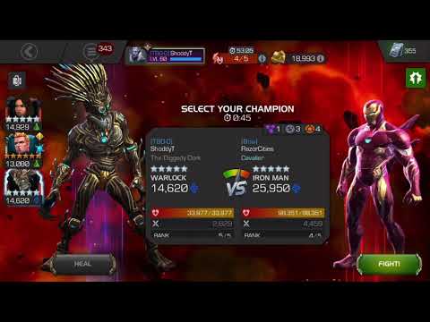 Human Torch Vs Iron Man Infinity War Node 23 Alliance War!  Owned!