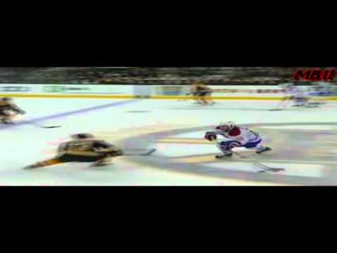 Brad Marchand's Huge Hit On Scott Gomez - 03/24/2011
