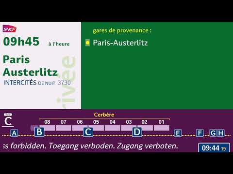 Annonce SNCF Train de nuit Paris Cerbère [HD - animé]