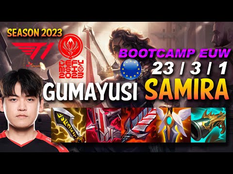 T1 Gumayusi SAMIRA ADC vs KARTHUS - BOOTCAMP EUW Ranked - MSI 2023